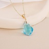 image:imageEVEVIC Austrian Crystals Teardrop Pendant Necklace for Women  14K gold plated brass162 adjustable chainlobster claspclassic teardrop crystal designgift boxAquamarine