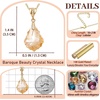 image:imageEVEVIC Austrian Crystals Teardrop Pendant Necklace for Women  14K gold plated brass162 adjustable chainlobster claspclassic teardrop crystal designgift boxLight Topaz