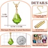 image:imageEVEVIC Austrian Crystals Teardrop Pendant Necklace for Women  14K gold plated brass162 adjustable chainlobster claspclassic teardrop crystal designgift boxGreen
