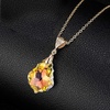 image:imageEVEVIC Austrian Crystals Teardrop Pendant Necklace for Women  14K gold plated brass162 adjustable chainlobster claspclassic teardrop crystal designgift boxAurora Borealis
