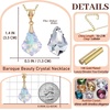 image:imageEVEVIC Austrian Crystals Teardrop Pendant Necklace for Women  14K gold plated brass162 adjustable chainlobster claspclassic teardrop crystal designgift boxAurora Borealis