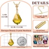 image:imageEVEVIC Austrian Crystals Teardrop Pendant Necklace for Women  14K gold plated brass162 adjustable chainlobster claspclassic teardrop crystal designgift boxYellow