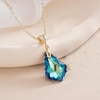 image:imageEVEVIC Austrian Crystals Teardrop Pendant Necklace for Women  14K gold plated brass162 adjustable chainlobster claspclassic teardrop crystal designgift boxBermuda Blue