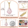 image:imageEVEVIC Austrian Crystals Teardrop Pendant Necklace for Women  14K gold plated brass162 adjustable chainlobster claspclassic teardrop crystal designgift boxPink