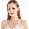 image:imageEVEVIC Butterfly Necklace and Dangle Earrings Set for Women  14K GoldPlated Stainless SteelAdjustable Lobster Clasp Gift For WomenButterfly RoseGoldtone