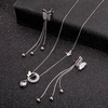 image:imageEVEVIC Butterfly Necklace and Dangle Earrings Set for Women  14K GoldPlated Stainless SteelAdjustable Lobster Clasp Gift For WomenStyleB Silvertone