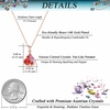image:imageEVEVIC Dainty Austrian Crystals Pearshaped Pendant Necklaces for Women Fashion 14K Gold Plated Hypoallergenic JewelryRed Main CrystalRose Goldtone