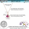 image:imageEVEVIC Dainty Austrian Crystals Pearshaped Pendant Necklaces for Women Fashion 14K Gold Plated Hypoallergenic JewelryRose Main CrystalRose Goldtone
