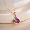 image:imageEVEVIC Dainty Austrian Crystals Pearshaped Pendant Necklaces for Women Fashion 14K Gold Plated Hypoallergenic JewelryRose Main CrystalRose Goldtone