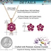 image:imageEVEVIC Dainty Flower Pendant Necklace Earrings for Women 14K Gold Plated Hypoallergenic Jewelry SetsPurple Rose Goldtone