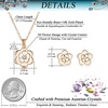 image:imageEVEVIC Dainty Flower Pendant Necklace Earrings for Women 14K Gold Plated Hypoallergenic Jewelry SetsWhite Rose Goldtone