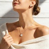 image:imageEVEVIC Daisy Flower Necklace Earrings Set for Women 18K Gold Plated Hypoallergenic Jewelry SetsWhite DaisySilvertone