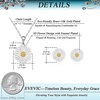 image:imageEVEVIC Daisy Flower Necklace Earrings Set for Women 18K Gold Plated Hypoallergenic Jewelry SetsWhite DaisySilvertone