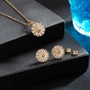 image:imageEVEVIC Daisy Flower Necklace Earrings Set for Women 18K Gold Plated Hypoallergenic Jewelry SetsWhiteRose Goldtone