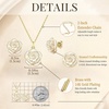 image:imageEVEVIC Enamel Rose Necklace and Earrings Jewelry Set for Women  14K Gold PlatedRose Represent Love Gratitude PridAdjustable Chain FitElegant Sets for Daily and Party WearGift BoxWhite