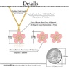 image:imageEVEVIC Fashion Cherry Blossom Necklace Earrings Set for Women 18K Gold Plated Hypoallergenic Sakura Flower Jewelry Set PinkPink