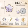 image:imageEVEVIC Flower Austrian Crystal Cute Stud Earrings for Women  14K Gold PlatedFlower Crystal with Playful CharmSecure Butterfly BackLight Up Daily OutfitsGift Box IncludedTanzanite