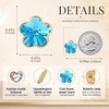 image:imageEVEVIC Flower Austrian Crystal Cute Stud Earrings for Women  14K Gold PlatedFlower Crystal with Playful CharmSecure Butterfly BackLight Up Daily OutfitsGift Box IncludedTeal Blue