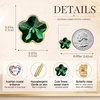 image:imageEVEVIC Flower Austrian Crystal Cute Stud Earrings for Women  14K Gold PlatedFlower Crystal with Playful CharmSecure Butterfly BackLight Up Daily OutfitsGift Box IncludedEmerald