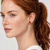 image:imageEVEVIC Flower Austrian Crystal Cute Stud Earrings for Women  14K Gold PlatedFlower Crystal with Playful CharmSecure Butterfly BackLight Up Daily OutfitsGift Box IncludedRed