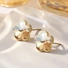 image:imageEVEVIC Flower Austrian Crystal Cute Stud Earrings for Women  14K Gold PlatedFlower Crystal with Playful CharmSecure Butterfly BackLight Up Daily OutfitsGift Box IncludedLight Topaz