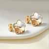 image:imageEVEVIC Flower Austrian Crystal Cute Stud Earrings for Women  14K Gold PlatedFlower Crystal with Playful CharmSecure Butterfly BackLight Up Daily OutfitsGift Box IncludedLight Topaz