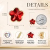 image:imageEVEVIC Flower Austrian Crystal Cute Stud Earrings for Women  14K Gold PlatedFlower Crystal with Playful CharmSecure Butterfly BackLight Up Daily OutfitsGift Box IncludedRed