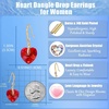 image:imageEVEVIC Heart Austrian Crystal Hook Drop Earrings for Women  14K GoldPlatedHeartShaped Crystal for Romantic GlowGift Box IncludedBrighten Up Daily Outfit and Date NightsRed