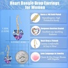 image:imageEVEVIC Heart Austrian Crystal Hook Drop Earrings for Women  14K GoldPlatedHeartShaped Crystal for Romantic GlowGift Box IncludedBrighten Up Daily Outfit and Date NightsVitrail Light