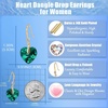image:imageEVEVIC Heart Austrian Crystal Hook Drop Earrings for Women  14K GoldPlatedHeartShaped Crystal for Romantic GlowGift Box IncludedBrighten Up Daily Outfit and Date NightsEmerald