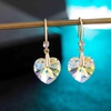 image:imageEVEVIC Heart Austrian Crystal Hook Drop Earrings for Women  14K GoldPlatedHeartShaped Crystal for Romantic GlowGift Box IncludedBrighten Up Daily Outfit and Date NightsAurora Borealis