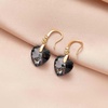 image:imageEVEVIC Heart Austrian Crystal Hook Drop Earrings for Women  14K GoldPlatedHeartShaped Crystal for Romantic GlowGift Box IncludedBrighten Up Daily Outfit and Date NightsGreyBlack