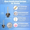 image:imageEVEVIC Heart Austrian Crystal Hook Drop Earrings for Women  14K GoldPlatedHeartShaped Crystal for Romantic GlowGift Box IncludedBrighten Up Daily Outfit and Date NightsGreyBlack