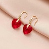 image:imageEVEVIC Heart Austrian Crystal Hook Drop Earrings for Women  14K GoldPlatedHeartShaped Crystal for Romantic GlowGift Box IncludedBrighten Up Daily Outfit and Date NightsRed