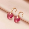 image:imageEVEVIC Heart Austrian Crystal Hook Drop Earrings for Women  14K GoldPlatedHeartShaped Crystal for Romantic GlowGift Box IncludedBrighten Up Daily Outfit and Date NightsRose Pink
