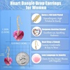 image:imageEVEVIC Heart Austrian Crystal Hook Drop Earrings for Women  14K GoldPlatedHeartShaped Crystal for Romantic GlowGift Box IncludedBrighten Up Daily Outfit and Date NightsRose Pink