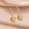 image:imageEVEVIC Heart Austrian Crystal Hook Drop Earrings for Women  14K GoldPlatedHeartShaped Crystal for Romantic GlowGift Box IncludedBrighten Up Daily Outfit and Date NightsLight Topaz