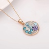 image:imageEVEVIC Multicolored Austrian Crystal Stud Earrings and Necklace Sets for Women Fashion Hypoallergenic Jewelry Set GiftsPurple Main CrystalRose Goldtone