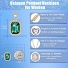 image:imageEVEVIC Octagon Austrian Crystal Pendant Necklace for Women  14K GoldPlatedOctagonCut Crystal with Zircon HaloAdjustable ChainGift Box IncludedFor Weddings And Daily WearEmerald