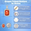 image:imageEVEVIC Octagon Austrian Crystal Pendant Necklace for Women  14K GoldPlatedOctagonCut Crystal with Zircon HaloAdjustable ChainGift Box IncludedFor Weddings And Daily WearRed