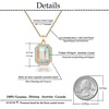 image:imageEVEVIC Octagon Austrian Crystal Pendant Necklace for Women  14K GoldPlatedOctagonCut Crystal with Zircon HaloAdjustable ChainGift Box IncludedFor Weddings And Daily WearAurora Borealis