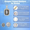 image:imageEVEVIC Octagon Austrian Crystal Pendant Necklace for Women  14K GoldPlatedOctagonCut Crystal with Zircon HaloAdjustable ChainGift Box IncludedFor Weddings And Daily WearBlack Crystal