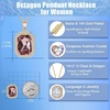 image:imageEVEVIC Octagon Austrian Crystal Pendant Necklace for Women  14K GoldPlatedOctagonCut Crystal with Zircon HaloAdjustable ChainGift Box IncludedFor Weddings And Daily WearAntique Pink