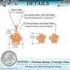 image:imageEVEVIC Rose Flower Necklace Earrings Set for Women 18K Gold Plated Hypoallergenic Jewelry Sets