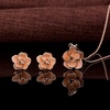 image:imageEVEVIC Rose Flower Necklace Earrings Set for Women 18K Gold Plated Hypoallergenic Jewelry Sets