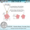 image:imageEVEVIC Rose Flower Necklace Earrings Set for Women 18K Gold Plated Hypoallergenic Jewelry SetsPink  Rose Goldtone