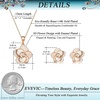 image:imageEVEVIC Rose Flower Necklace Earrings Set for Women 18K Gold Plated Hypoallergenic Jewelry SetsWhite