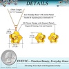image:imageEVEVIC Rose Flower Necklace Earrings Set for Women 18K Gold Plated Hypoallergenic Jewelry SetsYellow
