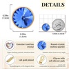 image:imageEVEVIC Round Austrian Crystal Clip On Earrings for Women  14K Gold PlatedSilicone Comfort PadPerfect for Dance Competitions and PromsGift Box IncludedBermuda Blue
