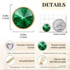 image:imageEVEVIC Round Austrian Crystal Clip On Earrings for Women  14K Gold PlatedSilicone Comfort PadPerfect for Dance Competitions and PromsGift Box IncludedEmerald Green